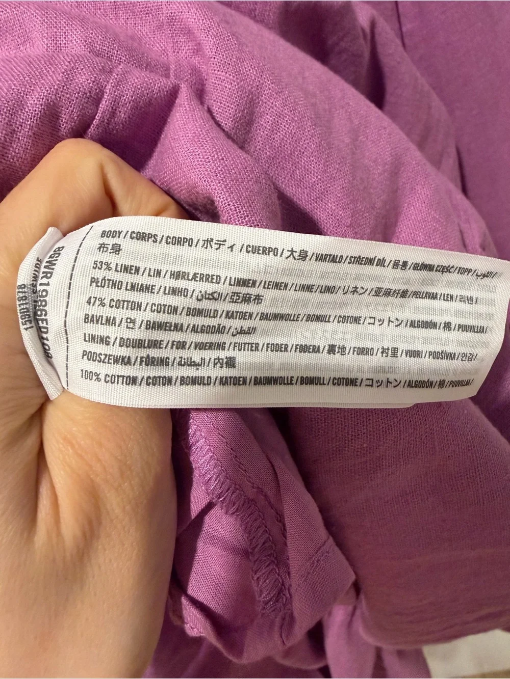 Abercrombie & Fitch Mauve Linen-Cotton Maxi Dress